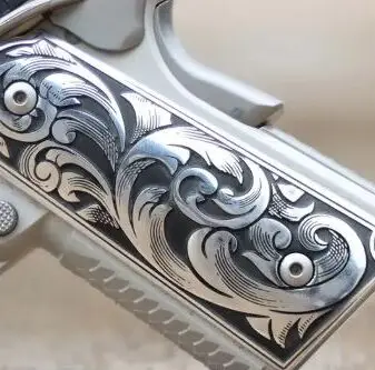 1911 Scroll Grip w blk inlay