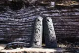 Scroll-engraved 1911 Browning Logo Grips